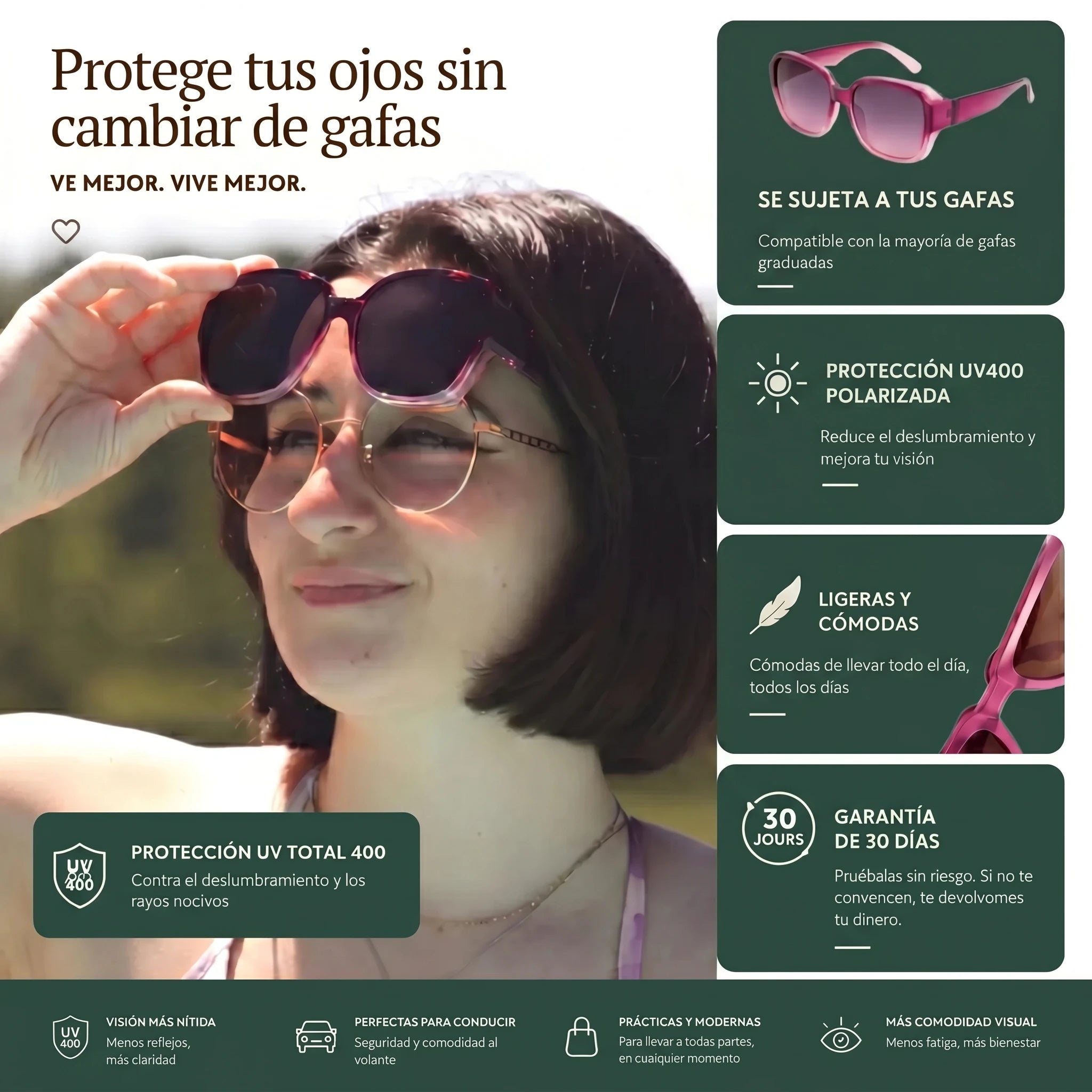 Soaline - Gafas Polarizadas de Superposición